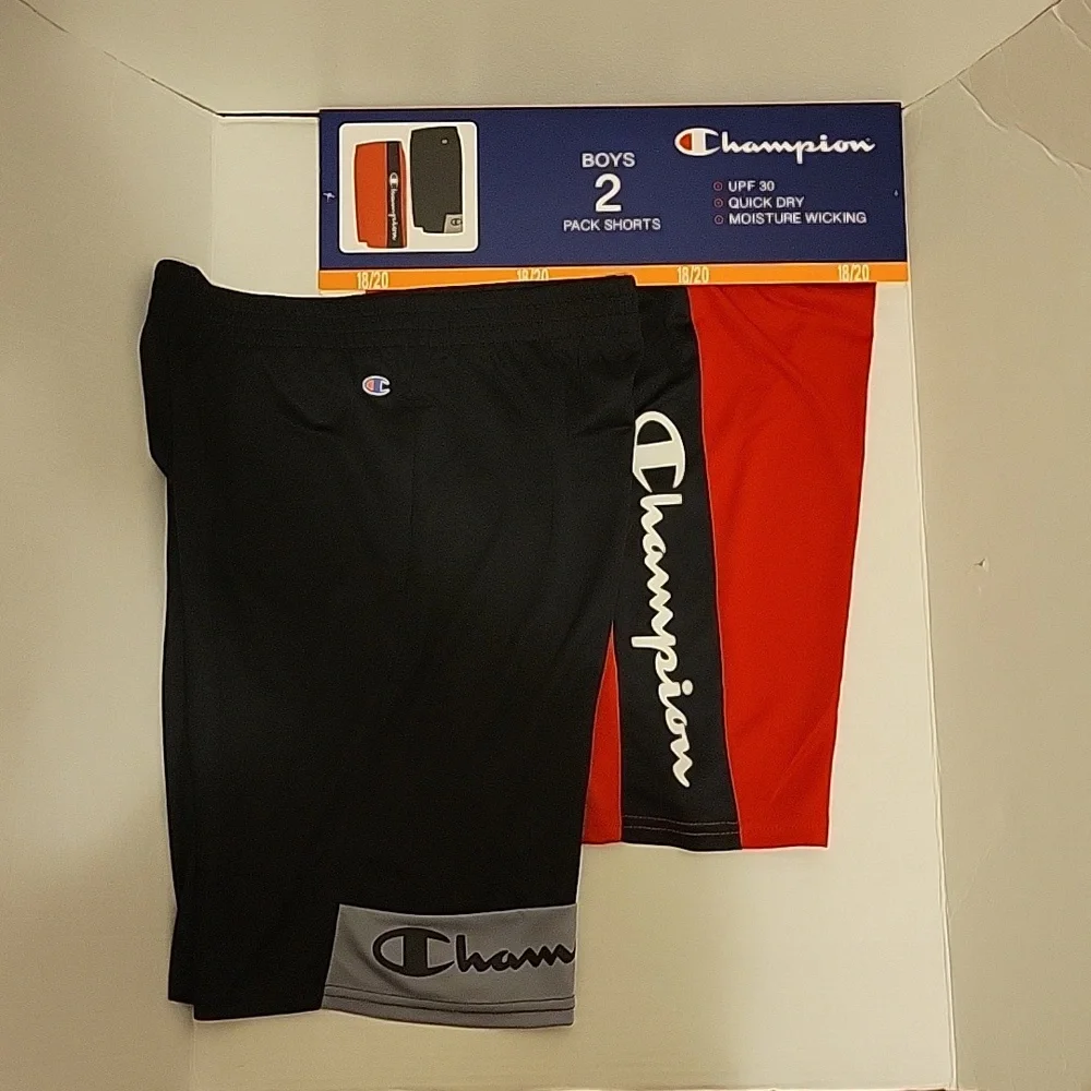 NWT: Champion Boys 2 Pack Authentic Athleticwear Shorts - Picture 1 of 14